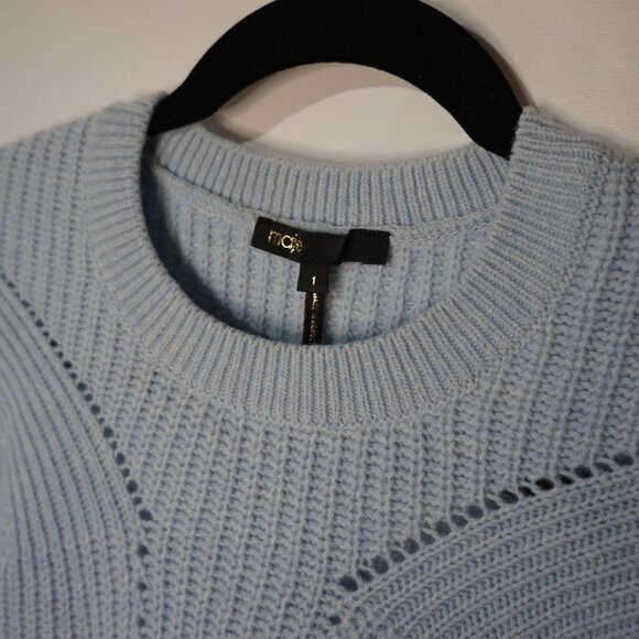 Maje Wool Blend Blue Crop Sweater Size FR 1 (Small) - Picture 15 of 15